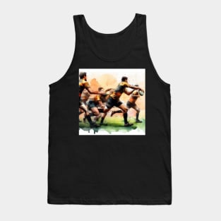 Artistic illustration of men playing rugby Tank Top